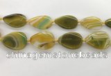 CAA4322 15.5 inches 30*40mm twisted oval line agate beads