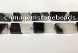 CAA4348 15.5 inches 22*40mm rectangle agate druzy geode beads