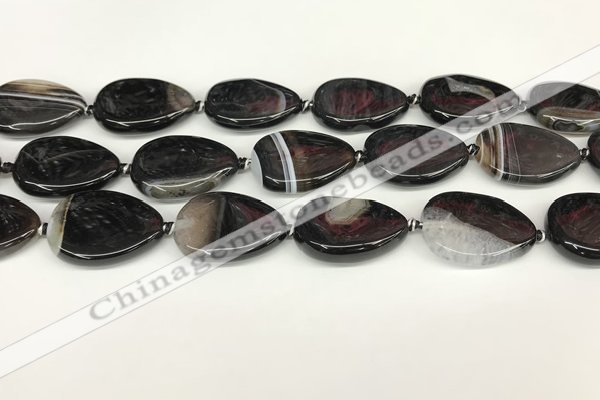 CAA4353 15.5 inches 22*30mm flat teardrop agate druzy geode beads