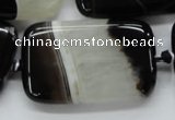 CAA436 15.5 inches 25*40mm rectangle agate druzy geode beads
