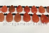 CAA4362 Top drilled 20*30mm freeform dragon veins agate beads