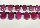 CAA4363 Top drilled 20*30mm freeform dragon veins agate beads