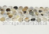 CAA4384 15.5 inches 14mm flat round Montana agate beads