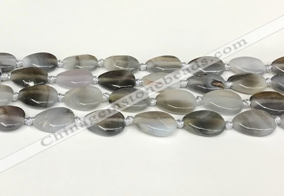 CAA4389 15.5 inches 15*20mm flat teardrop Montana agate beads