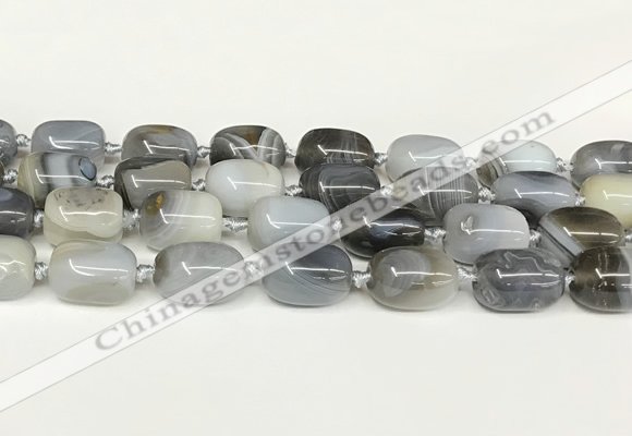 CAA4395 15.5 inches 15*20mm flat teardrop gray agate beads