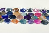 CAA4421 15.5 inches 15*20mm flat round agate druzy geode beads