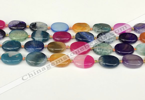 CAA4426 15.5 inches 15*20mm oval agate druzy geode beads