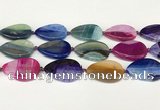 CAA4432 15.5 inches 25*35mm flat teardrop agate druzy geode beads