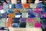 CAA4440 15.5 inches 12*16mm rectangle dragon veins agate beads