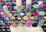 CAA4450 15.5 inches 10*14mm oval dragon veins agate beads