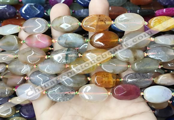 CAA4467 15.5 inches 13*20mm oval dragon veins agate beads