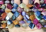 CAA4470 15.5 inches 12*12mm diamond dragon veins agate beads