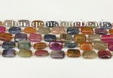 CAA4502 15.5 inches 10*14mm rectangle dragon veins agate beads