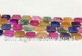 CAA4504 15.5 inches 13*18mm rectangle dragon veins agate beads