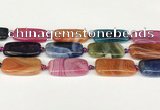 CAA4506 15.5 inches 13*30mm rectangle dragon veins agate beads