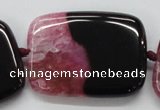 CAA451 15.5 inches 30*40mm rectangle agate druzy geode  beads