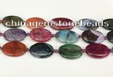 CAA4515 15.5 inches 22*30mm oval dragon veins agate beads