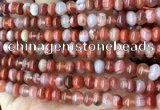 CAA4561 15.5 inches 4*6mm - 5*7mm rondelle south red agate beads