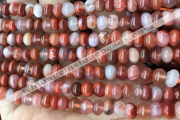 CAA4561 15.5 inches 4*6mm - 5*7mm rondelle south red agate beads