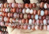 CAA4563 15.5 inches 6*10mm - 8*11mm rondelle south red agate beads