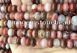 CAA4564 15.5 inches 7*11mm - 8*12mm rondelle south red agate beads