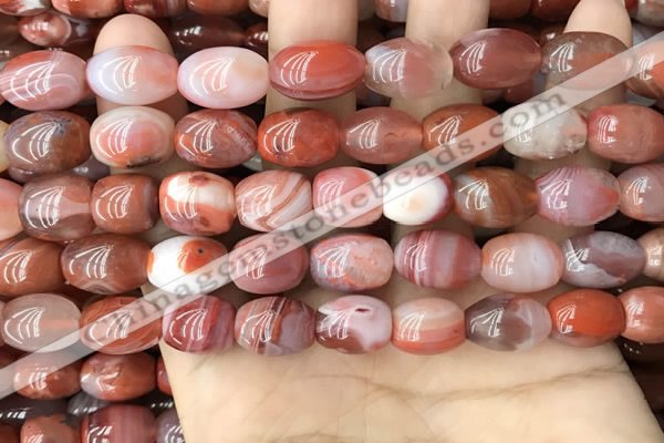 CAA4569 15.5 inches 10*12mm - 11*14mm rice south red agate beads