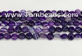 CAA4581 15.5 inches 10mm flat round banded agate beads wholesale