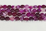 CAA4590 15.5 inches 12mm flat round banded agate beads wholesale