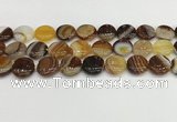 CAA4604 15.5 inches 16mm flat round banded agate beads wholesale