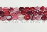 CAA4607 15.5 inches 16mm flat round banded agate beads wholesale