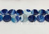 CAA4633 15.5 inches 25mm flat round banded agate beads wholesale