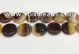 CAA4636 15.5 inches 30mm flat round banded agate beads wholesale