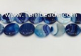 CAA4641 15.5 inches 30mm flat round banded agate beads wholesale