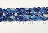 CAA4650 15.5 inches 10*14mm oval banded agate beads wholesale