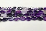 CAA4654 15.5 inches 12*16mm oval banded agate beads wholesale