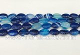 CAA4658 15.5 inches 12*16mm oval banded agate beads wholesale