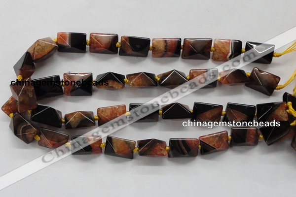 CAA466 15.5 inches 16*16*20mm pyramid agate druzy geode beads