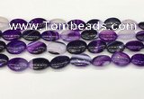 CAA4662 15.5 inches 13*18mm oval banded agate beads wholesale