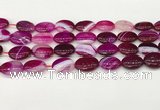 CAA4663 15.5 inches 13*18mm oval banded agate beads wholesale