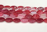 CAA4672 15.5 inches 15*20mm oval banded agate beads wholesale