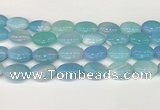 CAA4673 15.5 inches 15*20mm oval banded agate beads wholesale