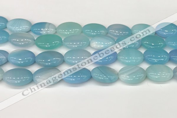 CAA4673 15.5 inches 15*20mm oval banded agate beads wholesale