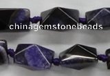 CAA468 15.5 inches 16*16*20mm pyramid agate druzy geode beads