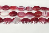 CAA4680 15.5 inches 18*25mm oval banded agate beads wholesale