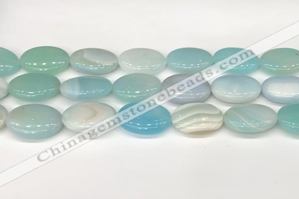 CAA4681 15.5 inches 18*25mm oval banded agate beads wholesale