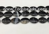 CAA4683 15.5 inches 18*25mm oval banded agate beads wholesale