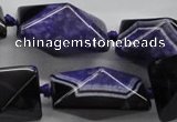 CAA469 15.5 inches 19*19*30mm pyramid agate druzy geode beads