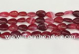 CAA4697 15.5 inches 12*16mm flat teardrop banded agate beads wholesale