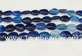 CAA4699 15.5 inches 12*16mm flat teardrop banded agate beads wholesale