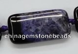 CAA470 15.5 inches 20*40mm rectangle agate druzy geode beads